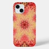Digitaal Mandala Geel, Roze, en Rood Case-Mate iPhone Case (Achterkant)