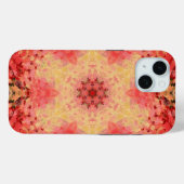 Digitaal Mandala Geel, Roze, en Rood Case-Mate iPhone Case (Achterkant (horizontaal))