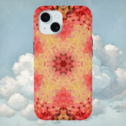 Digitaal Mandala Geel, Roze, en Rood Case-Mate iPhone Case
