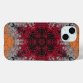 Digitaal Mandala Rood Sinaasappel en Blauw Case-Mate iPhone Case (Achterkant (horizontaal))