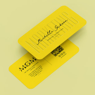 Digitaal marketingbureau Yellow Modern Monogram Visitekaartje