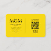 Digitaal marketingbureau Yellow Modern Monogram Visitekaartje (Achterkant)