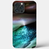 Digitaal meer met rimpels in de nachtwoestijn Case-Mate iPhone case (Achterkant)
