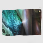 Digitaal meer met rimpels in de nachtwoestijn golfhanddoek (Horizontaal)