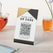 Digitaal Menu Goud Glitter Reclamebord Met Voetstuk (Insitu)