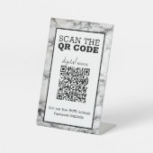 Digitaal menu QR-code Reclamebord Met Voetstuk (Voorkant)