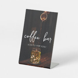 Digitaal menu QR-code Reclamebord Met Voetstuk