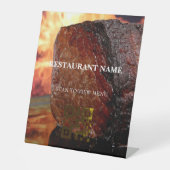 Digitaal menu QR-code voor restaurants Reclamebord Met Voetstuk (Voorkant)