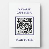 Digitaal Menu Sjabloon Met Qr Code Fotoplaat (voorkant)