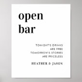 Digitaal minimalistisch open bold Weddenschap Poster (Voorkant)