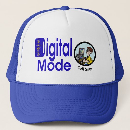 Digitaal Mode-Pet met oproepsignaal Trucker Pet (Voorkant)