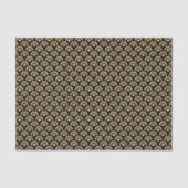 Digitaal modern zwart Gold geometrisch patroon Tissuepapier (Voorkant)