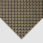 Digitaal modern zwart Gold geometrisch patroon Tissuepapier (Detail)