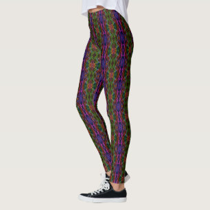 Digitaal Multicolored Retropatroon Leggings