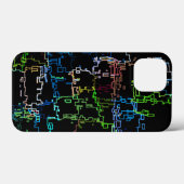 Digitaal multikleuren Abstract lijnpatroon Case-Mate iPhone Case (Achterkant (horizontaal))