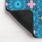Digitaal naadloos blauw Floral patroon Muismat (Hoek)