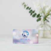 Digitaal Netwerk Tech Logo Visitekaartje (Staand voorkant)