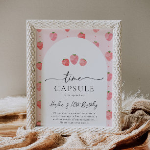 Digitaal of Gedrukt Strawberry Time Capsule teken Poster