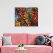 Digitaal olieverf herfstbomen canvasprint canvas afdruk (Insitu (Woonkamer))