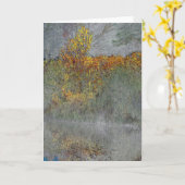 Digitaal omgevormd bos "Impression of Herfst" Kaart (Gele Bloem)