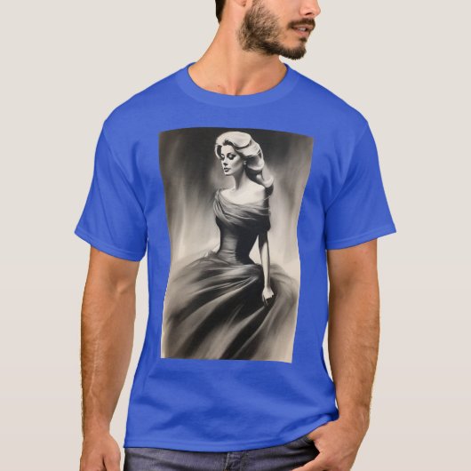 Digitaal ontwerp van Catherine Deneuve 2 T-shirt (Voorkant)