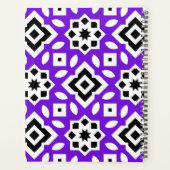 Digitaal Paars zwart en wit Geometrisch gepersonal Planner (Achterkant)