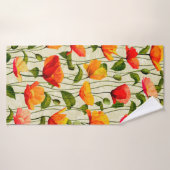 Digitaal papier poppenkatroon badhanddoek (Badhanddoek)