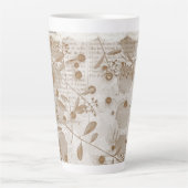 digitaal papierpatroon latte mok (Voorkant)