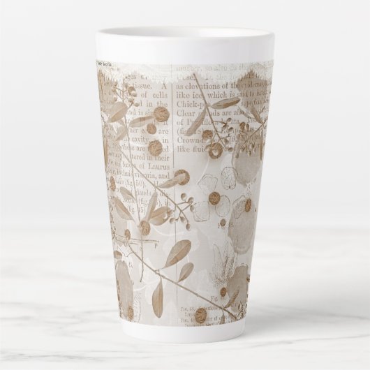 digitaal papierpatroon latte mok (Voorkant)