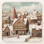  digitaal peperkoekdorp kartonnen onderzetters (Voorkant)