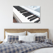 Digitaal pianotoetsenbord canvas afdruk (Insitu (Slaapkamer))