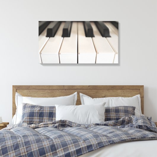 Digitaal pianotoetsenbord canvas afdruk (Insitu (Slaapkamer))