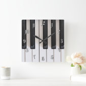 Digitaal pianotoetsenbord vierkante klok (Huis)