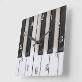 Digitaal pianotoetsenbord vierkante klok (Hoek)