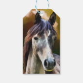 Digitaal portret schilderij bedankt cadeaulabel (Achterkant)