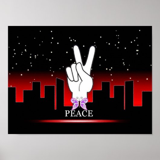 Digitaal Poster voor vredeskunst (Voorkant)