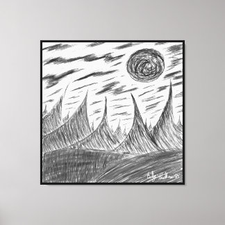 digitaal potlood canvas afdruk