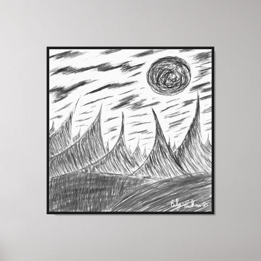 digitaal potlood canvas afdruk (Voorkant)