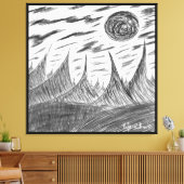digitaal potlood canvas afdruk (Insitu (Woonkamer))