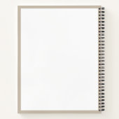 Digitaal Roestend Modern Beige Monogram Recipe Notitieboek (Achterkant)