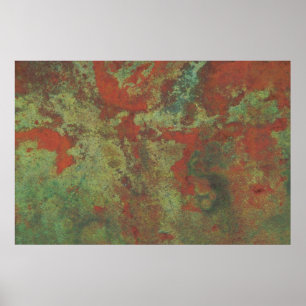Digitaal rood en groen abstract poster