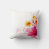 Digitaal roze bloemenpatroon Sierkussen (Voorkant)