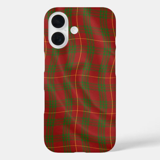 Digitaal samengesteld Tartan-effect rood en groen Case-Mate iPhone Case (Achterkant)
