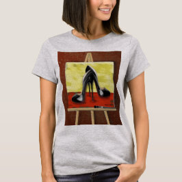 Digitaal schilderen van een schilderij van Black S T-shirt