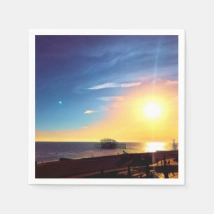 Digitaal schilderen - Zonnetijd over de westpier Servet