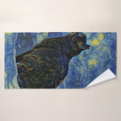 Digitaal schilderij Shambhala cat in Vincent Van G Badhanddoek (Badhanddoek)