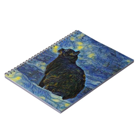 Digitaal schilderij Shambhala cat in Vincent Van G Notitieboek (Linkerzijde)