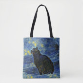 Digitaal schilderij Shambhala cat in Vincent Van G Tote Bag (Voorkant)