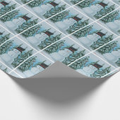 Digitaal schilderij van Snowman Cadeaupapier (Hoek)