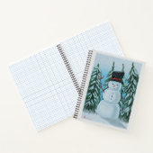 Digitaal schilderij van Snowman Notitieboek (Binnen)